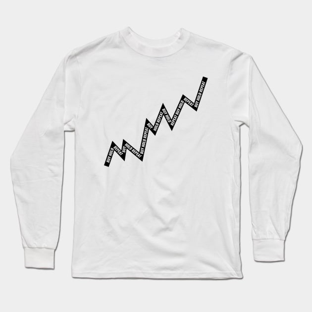 Buy Hold Repeat Line Chart Black Long Sleeve T-Shirt by Shinsen Merch